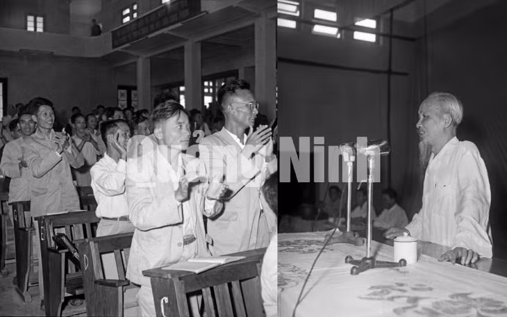 Chủ tịch Hồ Chí Minh nói chuyện với cán bộ chủ chốt tỉnh Hải Ninh (8-5-1961).