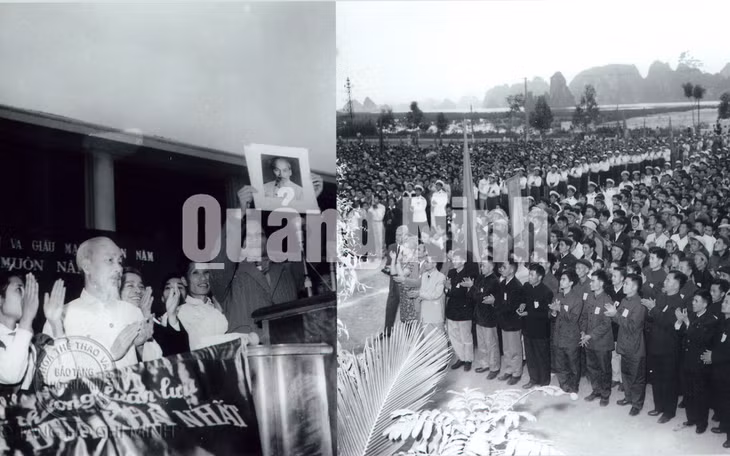 Chủ tịch Hồ Chí Minh tặng đồng bào, cán bộ, các lực lượng vũ trang tỉnh Quảng Ninh tấm ảnh chân dung của Người (2-2-1965).