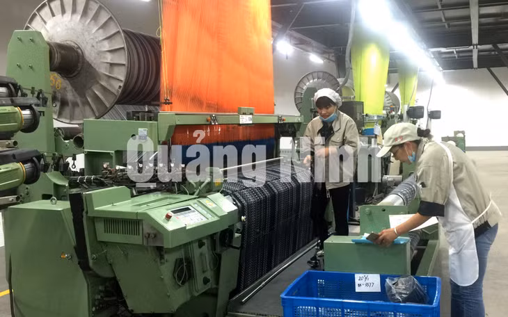 Sản xuất khăn tắm, khăn mặt cao cấp tại Công ty TNHH Đại Đông Việt Nam (KCN Texhong Hải Hà) (1-2018). Ảnh: Hữu Việt