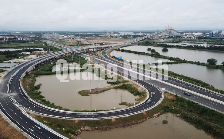 Nút giao Hải An đấu nối với cao tốc Hà Nội - Hải Phòng (9-2018). Ảnh: Đỗ Phương