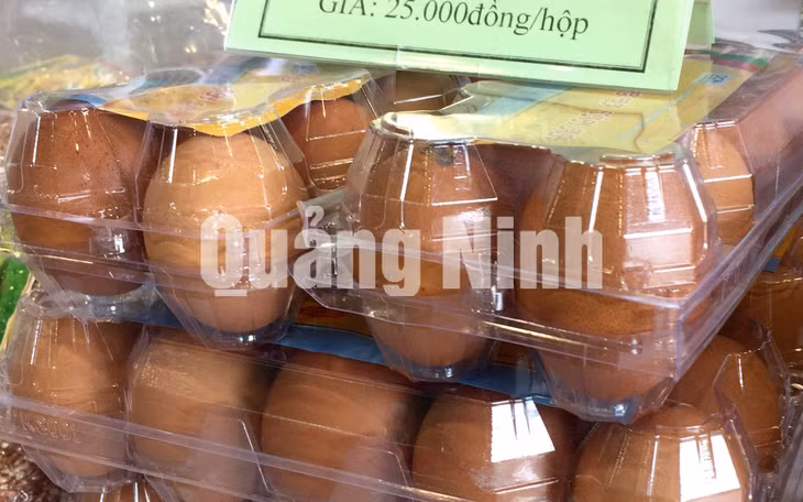 Trứng gà Tân An (TX Quảng Yên). Ảnh: Cao Quỳnh