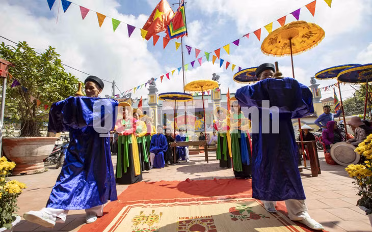 Màn tế thủy tổ của mỗi dòng họ (9-2-2019). Ảnh: Dương Phượng Đại