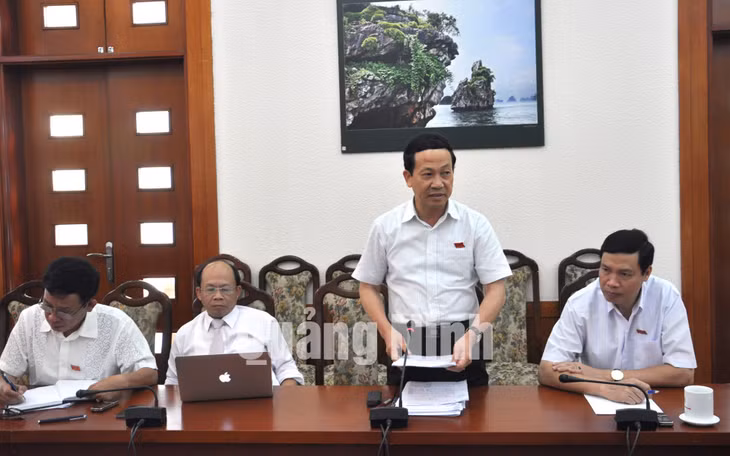 ĐB Nguyễn Văn Thành, Phó Chủ tịch UBND tỉnh phát biểu thảo luận tại tổ