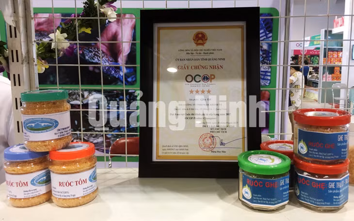 Sản phẩm ghẹ lột, ruốc tôm của Công ty TNHH Ngọc Khánh VT. Ảnh: Cao Quỳnh