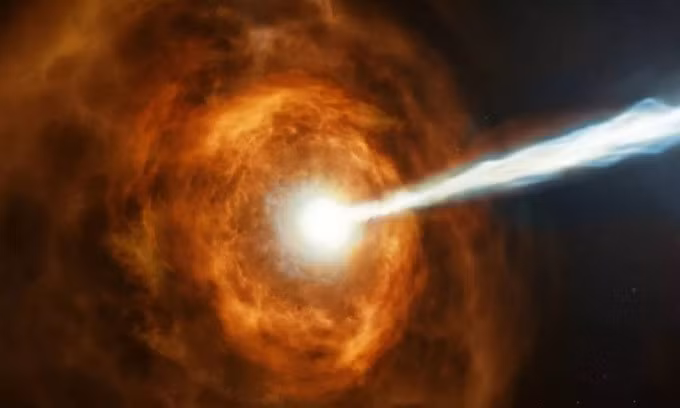Chớp gamma mang năng lượng mạnh nhất trong vũ trụ. Ảnh: NASA/ESA