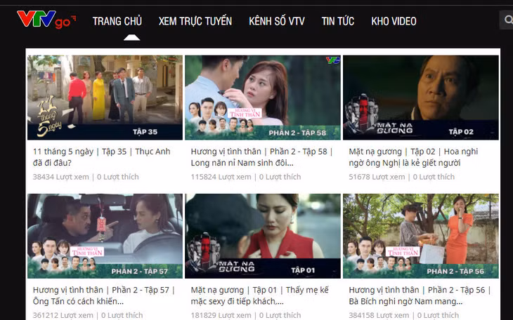 Phát hành phim truyền hình trên trang VTVgo.