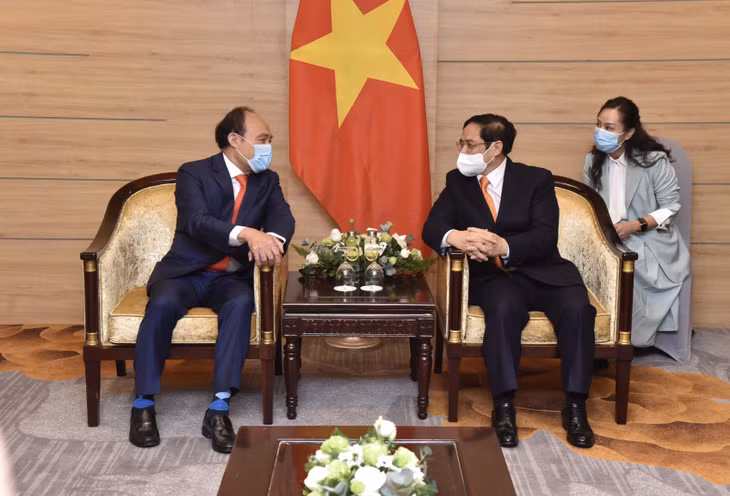 Thủ tướng Chính phủ Phạm Minh Chính tiếp Tổng thư ký ITU Houlin Zhao. Ảnh: VGP/Nhật Bắc Thủ tướng Chính phủ Phạm Minh Chính tiếp Tổng thư ký ITU Houlin Zhao. Ảnh: VGP/Nhật Bắc