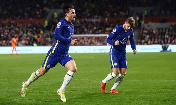 Chilwell (trái) ghi bàn duy nhất của trận đấu. Ảnh: AFP