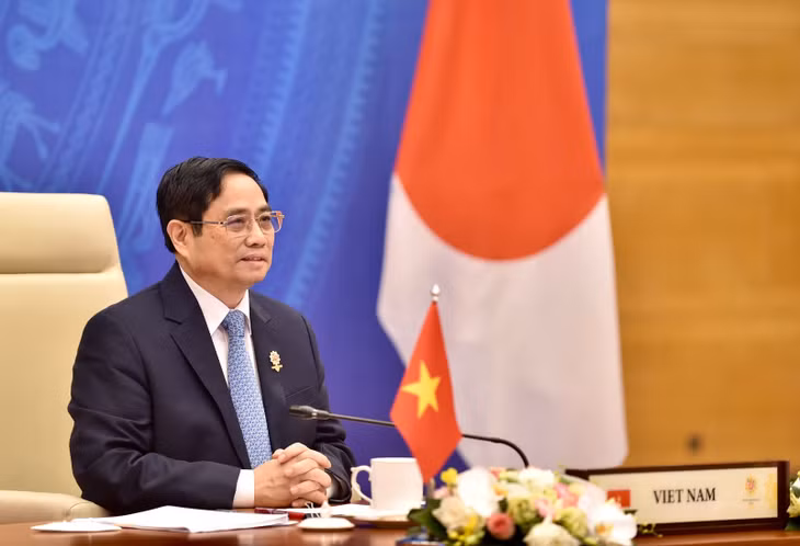 Thủ tướng Phạm Minh Chính nhấn mạnh hai bên cần phối hợp chặt chẽ trong phục hồi và ổn định các chuỗi cung ứng bị đứt gãy do COVID-19, tạo điều kiện thuận lợi và hỗ trợ tối đa để các doanh nghiệp, nhà đầu tư Nhật Bản. Ảnh: VGP/Nhật Bắc Thủ tướng Phạm Minh Chính nhấn mạnh hai bên cần phối hợp chặt chẽ trong phục hồi và ổn định các chuỗi cung ứng bị đứt gãy do COVID-19, tạo điều kiện thuận lợi và hỗ trợ tối đa để các doanh nghiệp, nhà đầu tư Nhật Bản. Ảnh: VGP/Nhật Bắc