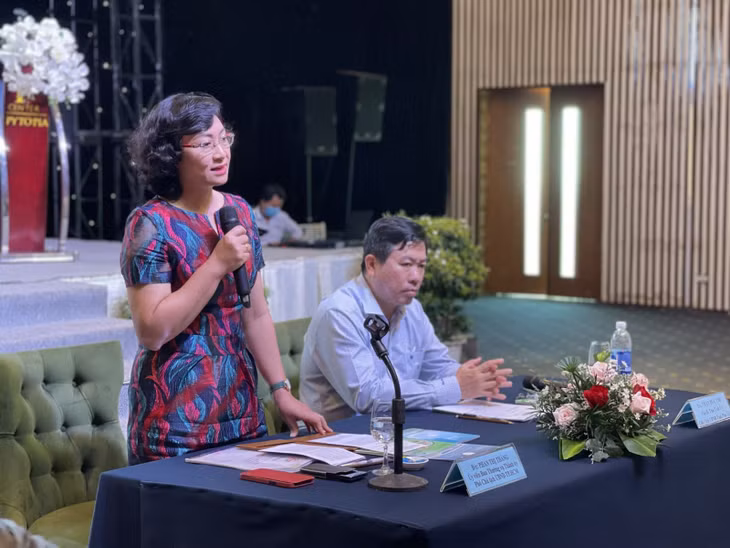 Bà Phan Thị Thắng, Phó Chủ tịch UBND TP Hồ Chí Minh phát biểu tại Hội nghị liên kết phát triển du lịch giữa TP Hồ Chí Minh và Phú Yên. Ảnh: CTV