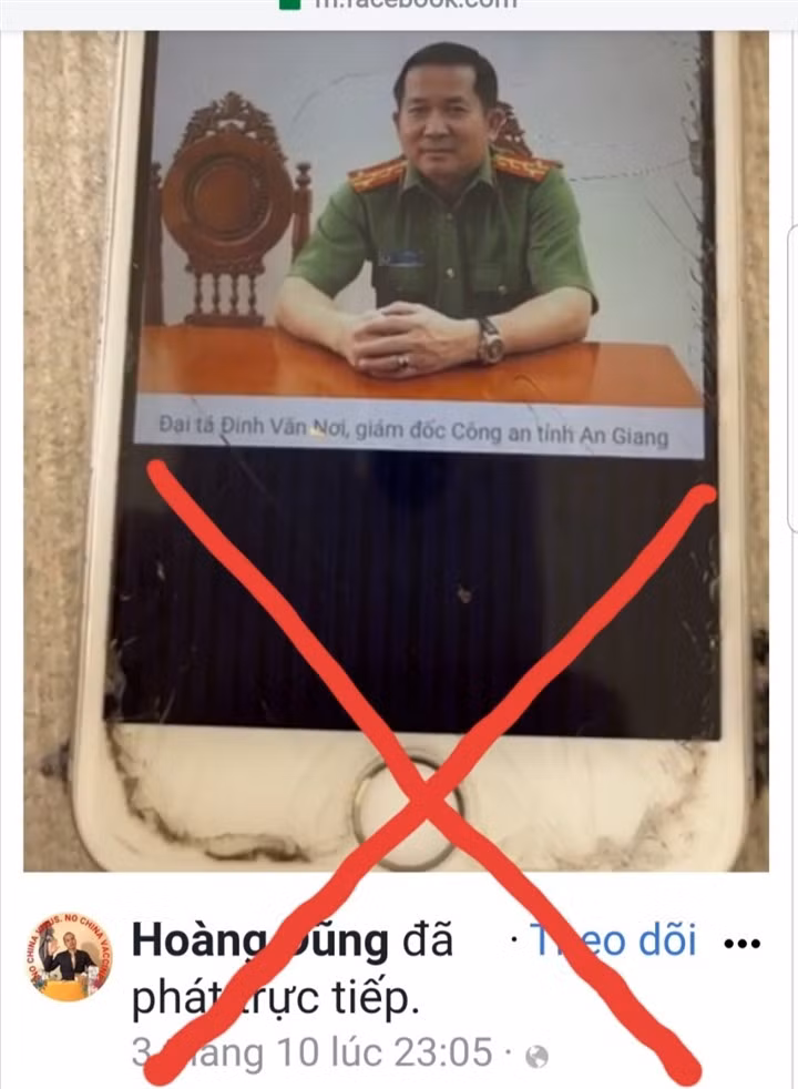Trang facebook “Hoàng Dũng” đăng tải file ghi âm bị cắt ghép và có bình luận bịa đặt, xuyên tạc về file ghi âm này.