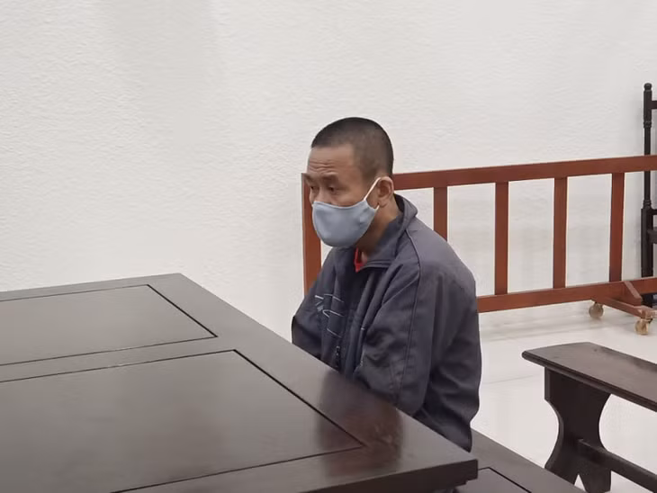 Bị cáo Hoàng tại phiên toà.