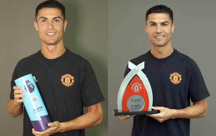 CR7 nhận liên tiếp 2 danh hiệu cá nhân trong tháng 9.