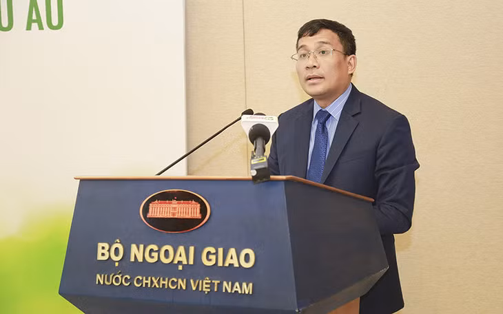 Thứ trưởng Ngoại giao Nguyễn Minh Vũ nhấn mạnh Bộ Ngoại giao đã và sẽ tiếp tục triển khai quyết liệt và hiệu quả công tác Ngoại giao kinh tế. (Ảnh: Bộ Ngoại giao)