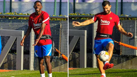 Dembele và Aguero trở lại tập luyện ảnh 1