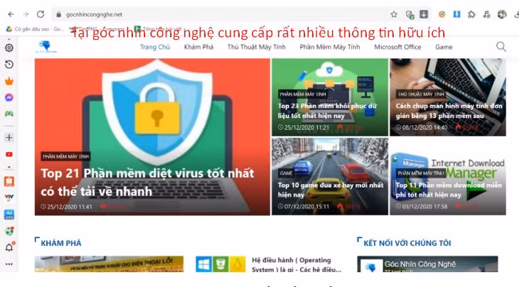 Tại góc nhìn công nghệ cung cấp rất nhiều thông tin hữu ích.