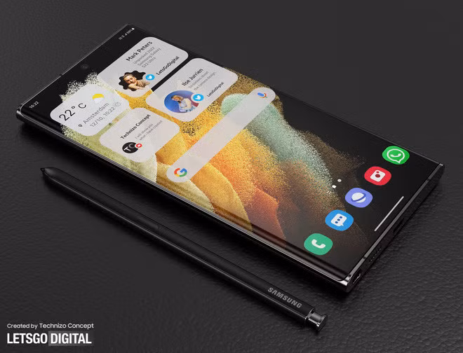 Ảnh thiết kế Galaxy S22 Ultra với bút S Pen: Thế này thì cần gì Galaxy Note - Ảnh 6.