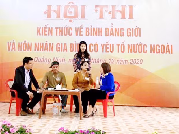 Hội thi kiến thức về bình đẳng giới và hôn nhân gia đình có yếu tố người nước ngoài.