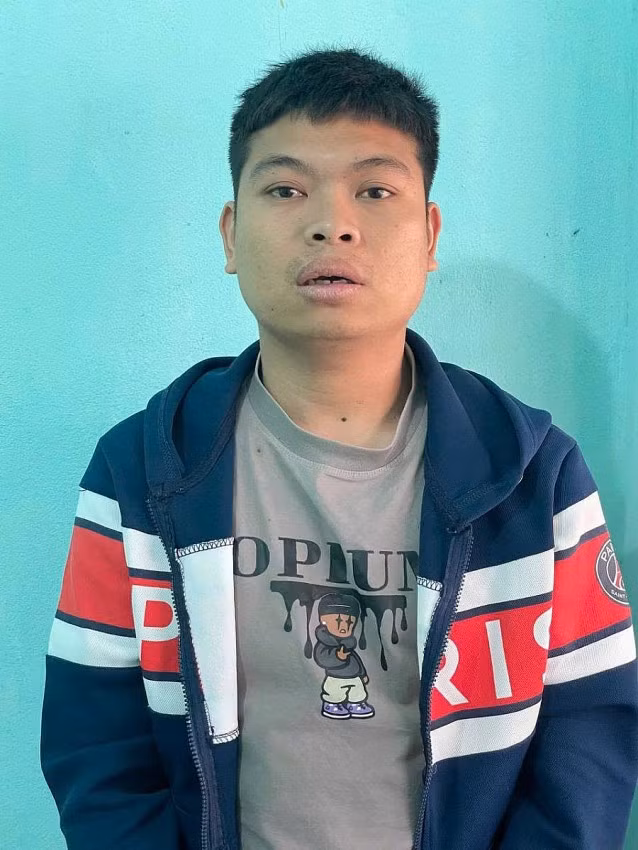 Đối tượng Nguyễn Thọ Đức tại cơ quan công an.