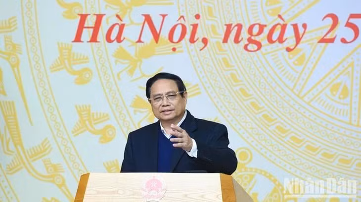Thủ tướng Phạm Minh Chính phát biểu ý kiến tại Phiên họp. (Ảnh: TRẦN HẢI)