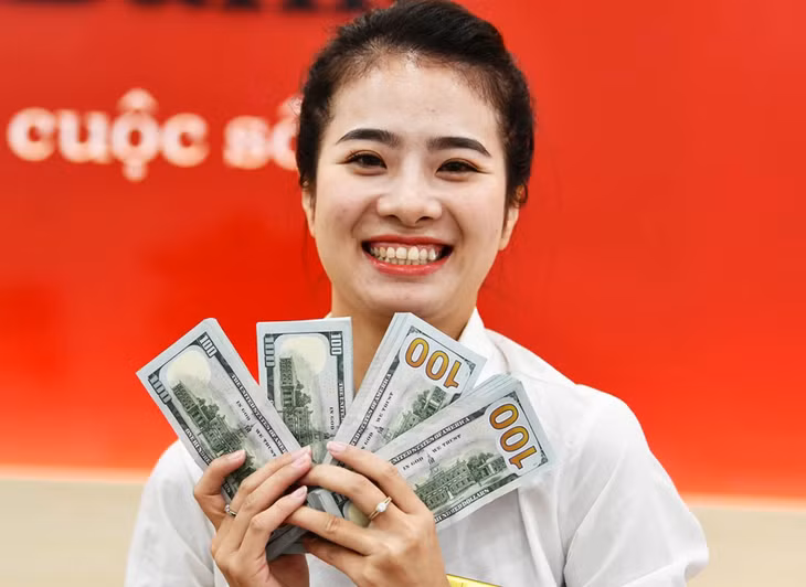 Giá USD tại các ngân hàng lên mức cao nhất lịch sử. Ảnh: Nam Khánh
