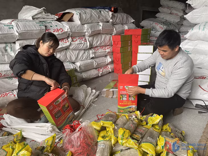 Nhờ có hạ tầng giao thông được đầu tư đến tận thôn bản, việc sản xuất miến dong tại hộ gia đình anh La A Nồng (xã Húc Động, huyện Bình Liêu) được thuận lợi hơn.