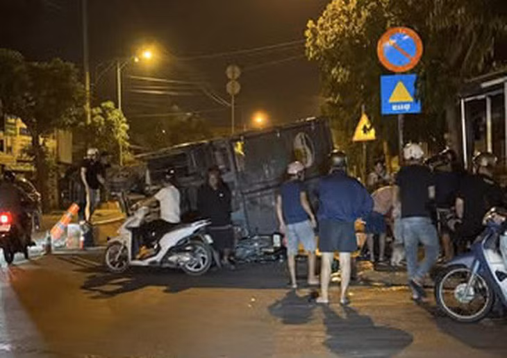 Hiện trường vụ tai nạn - Ảnh: MINH TUẤN
