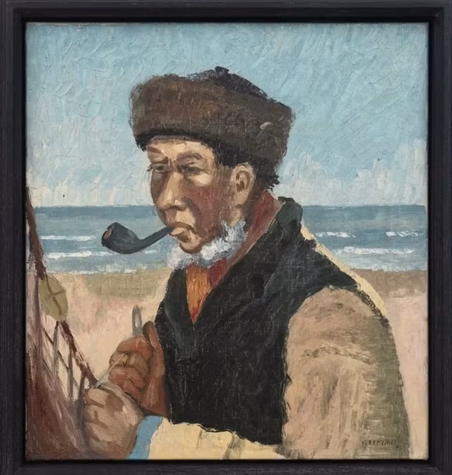 Bức tranh “Ông lão dệt lưới đánh cá” của Van Gogh. (Ảnh: LMI GROUP INTERNATIONAL)