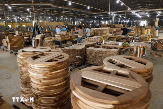 Sản phẩm của Công ty TNHH Đức Toàn Bình Định, Khu kinh tế Nhơn Hội, thành phố Quy Nhơn xuất khẩu sang thị trường Châu Âu. (Ảnh: Vũ Sinh/ TTXVN)