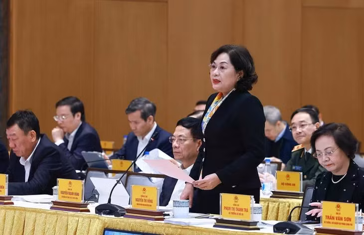 Thống đốc Ngân hàng Nhà nước Việt Nam Nguyễn Thị Hồng phát biểu. (Ảnh: Dương Giang/TTXVN)