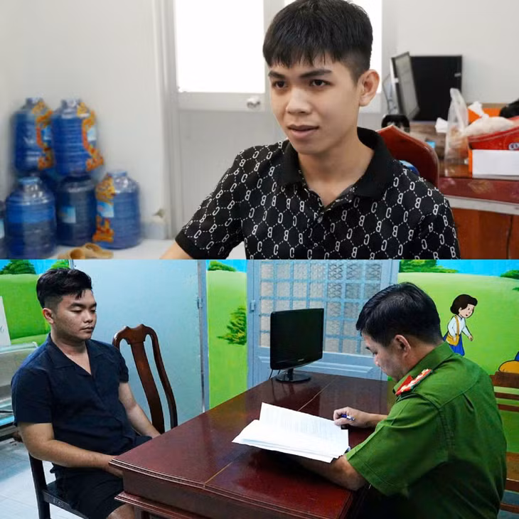 Thắng và Linh bị Công an bắt giữ để điều tra về hành vi giết người. Ảnh: Công an tỉnh Tiền Giang