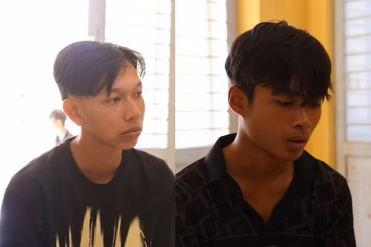 2 đối tượng giả danh công an chặn xe người dân để xin tiền. Ảnh: Công an Sóc Trăng