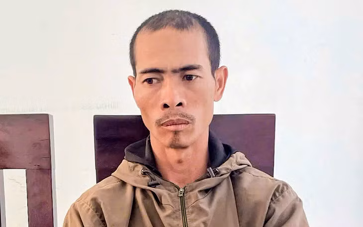 Đối tượng Đặng Văn Thêm tại cơ quan điều tra - Ảnh: Công an cung cấp