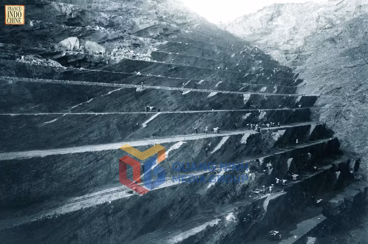 Khai thác than lộ thiên (những năm thực dân Pháp đô hộ). Ảnh FB France Indochine