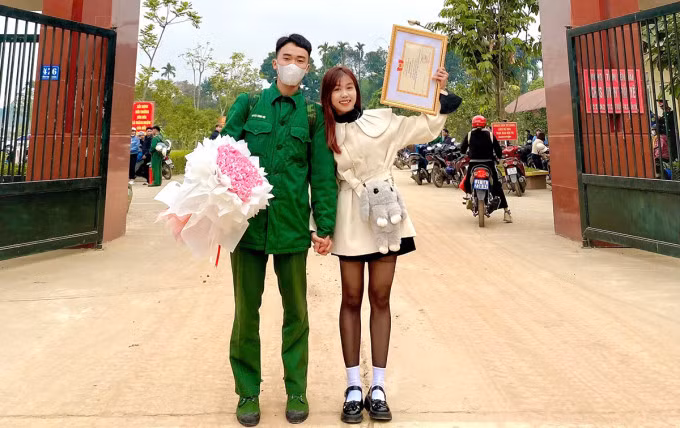 Thu Thảo và Trung Đức trong ngày ra quân, 15/1/2025. Ảnh: Nhân vật cung cấp