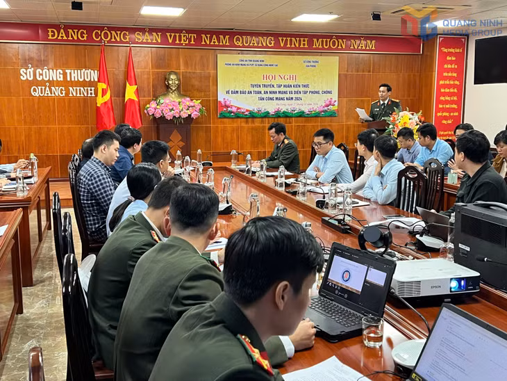 Công an tỉnh phối hợp với Sở Công Thương tổ chức diễn tập thực chiến về đảm bảo an ninh mạng.