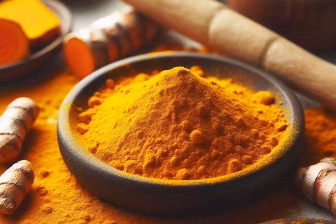 Nghệ là một trong những món ăn giàu dinh dưỡng, có khả năng chống viêm, chống ôxy hóa và hỗ trợ quá trình giải độc gan hiệu quả. Ảnh AI: Ngọc Thùy.