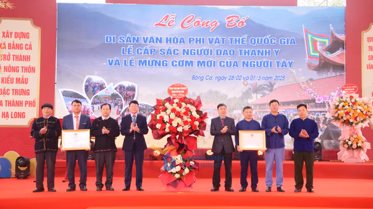 Lễ công bố Di sản văn hoá phi vật thể Quốc gia Lễ cấp sắc người Dao Thanh Y, Lễ mừng cơm mới của người Tày