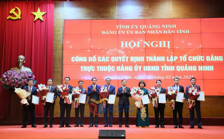 Đảng ủy UBND tỉnh trao quyết định thành lập các chi, đảng bộ trực thuộc.