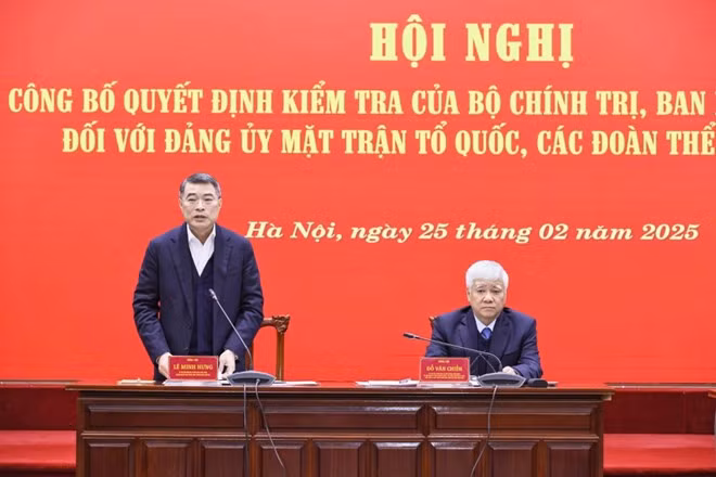 Ủy viên Bộ Chính trị, Bí thư Trung ương Đảng, Trưởng Ban Tổ chức Trung ương Lê Minh Hưng nói về tiếp tục sắp xếp bộ máy cấp tỉnh, cấp huyện. Ảnh: Phạm Đông