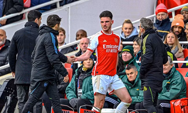 Rice có thể đá trận tiếp theo của Arsenal.