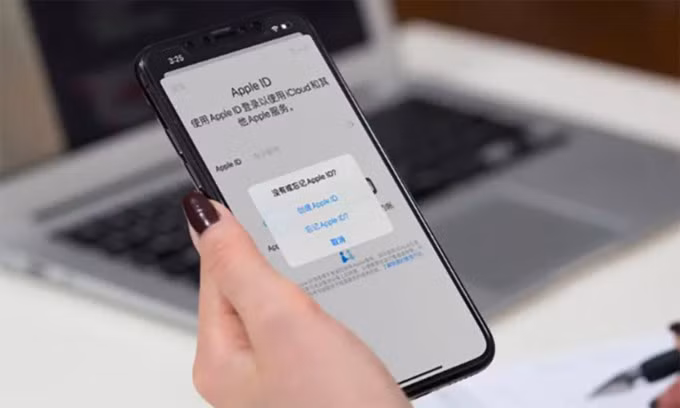 Đăng nhập một tài khoản Apple ID của người dùng tại Trung Quốc. Ảnh: Gizchina
