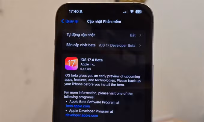 Bản cập nhật iOS 17.4 beta đem đến thay đổi lớn với quyền cài ứng dụng cho người dùng châu Âu. Ảnh: Hoài Anh