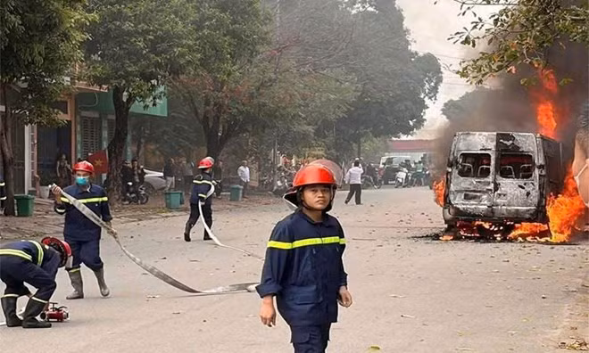 Hiện trường vụ cháy. Ảnh: Người dân cung cấp