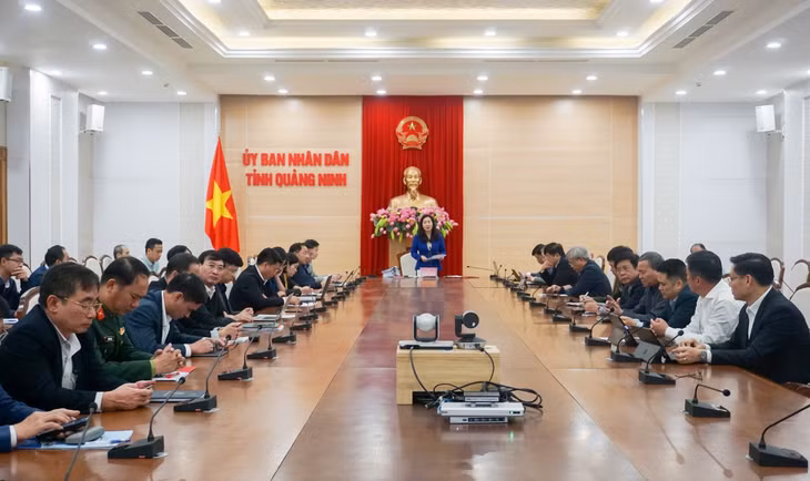 Phó Chủ tịch UBND tỉnh Nguyễn Thị Hạnh phát biểu tại phiên họp.