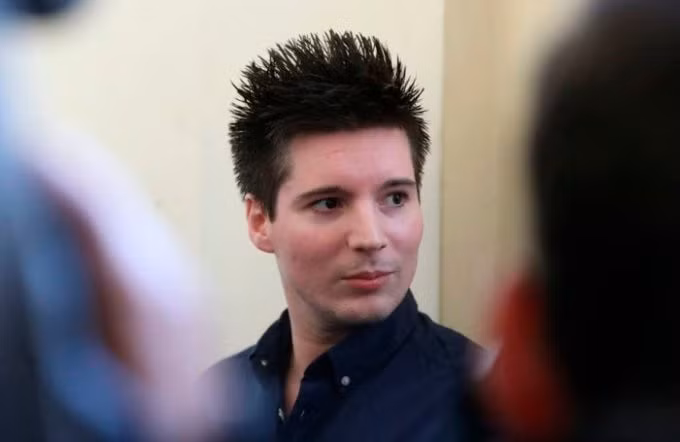 Rui Pinto trong phiên tòa hôm 11/6/2020 tại Bồ Đào Nha. Ảnh: The Athletic