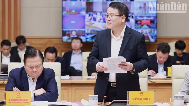 Đại diện lãnh đạo Bộ Kế hoạch và Đầu tư phát biểu tại Hội nghị. (Ảnh: Trần Hải)