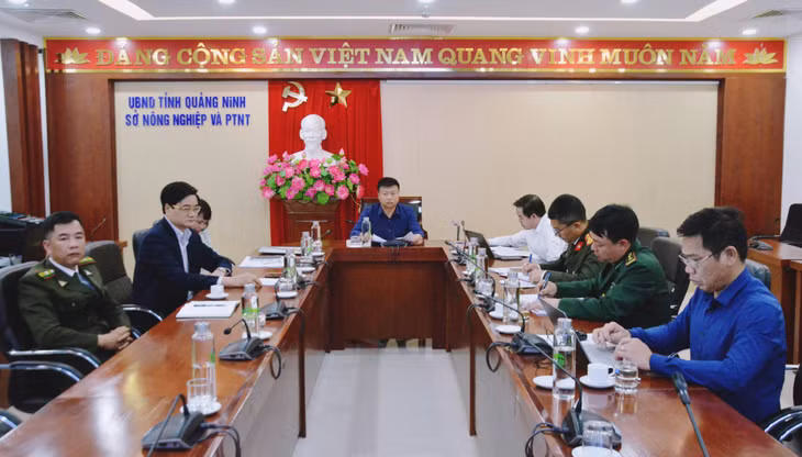 Các đại biểu dự hội nghị tại điểm cầu tỉnh Quảng Ninh.