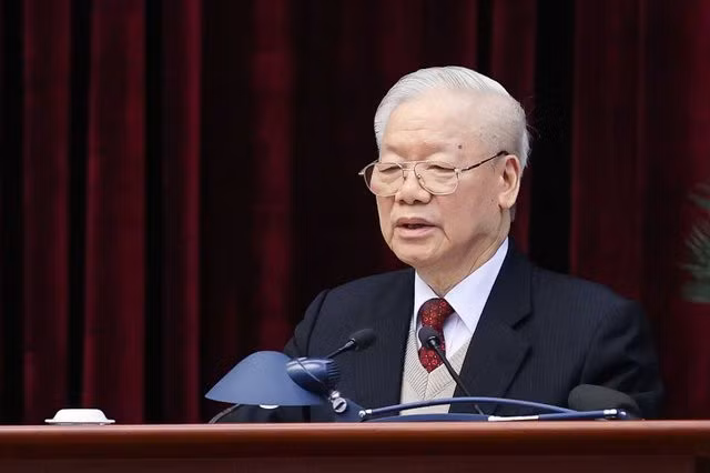 Nhân dịp Xuân mới Quý Mão 2023, Tổng Bí thư Nguyễn Phú Trọng chúc các đồng chí nguyên lãnh đạo Đảng, Nhà nước và gia đình mạnh khoẻ, hạnh phúc, an khang, thịnh vượng và tiếp tục có những đóng góp quý báu cho Đảng, cho Nhân dân, cho đất nước và là chỗ dựa vững chắc của Đảng, Nhà nước ta - Ảnh: VGP/Nhật Bắc