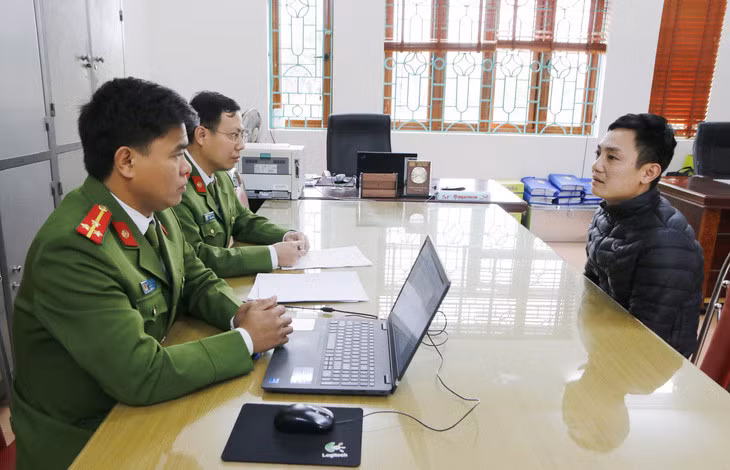 Trần Minh Quyết tại cơ quan điều tra - Ảnh: Công an tỉnh Lai Châu